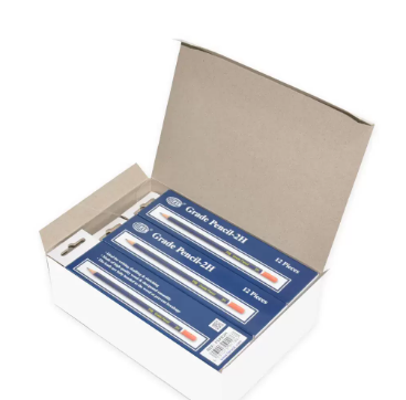 Box of 12 Packs 2H Grade Pencil Set Blue/Red - FSPE2H