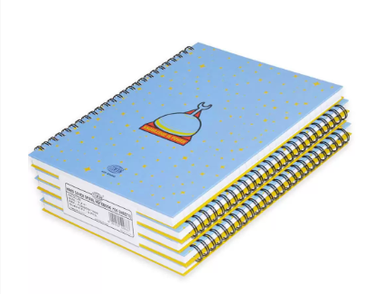 5-Piece FIS Spiral Hard Cover Notebook Single Line 9X7 Inch, 100-Sheets - FSNBS971908