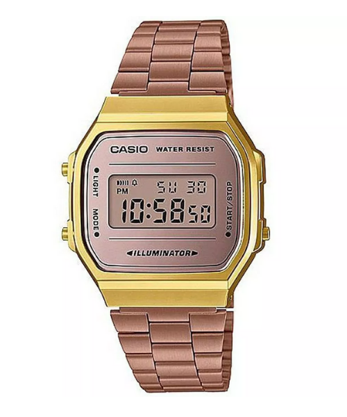 Casio Vintage A168WECM-5DF , Digital Uni Sex Watch, Rose Gold