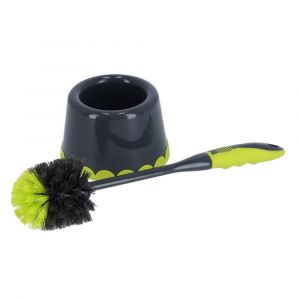 Royalford Toilet Brush With Holder - Plastic - Green & Grey