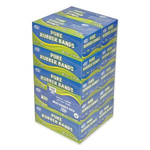 10 Boxes FIS Pure Rubber Bands 10 Size, 1/4 LB - FSRB10