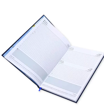 FIS A4 Diary 2024 Arabic/English (Saturday & Sunday Combined) Blue - FSDI48AE24BL