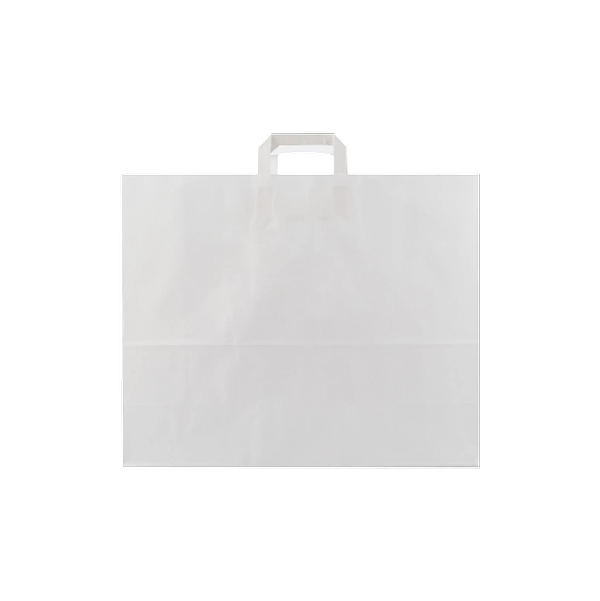 White Flat Handle Paper Bag 50x17x41 Cm 250Pieces