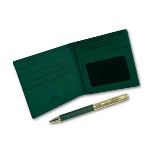 FIS Gift Set Italian PU (Wallet/Pen) Green - FSCLWPGR