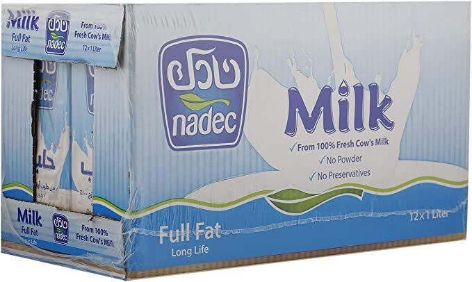 Nadec Long Life Milk Full Cream 1L ( Pack of 4 Piece )