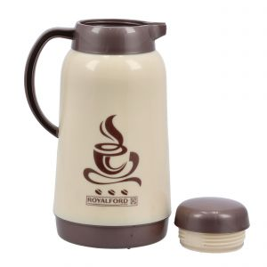 Royalford 1L Insulated Coffee Pot - Stainless Steel - Brown - 1000 ML