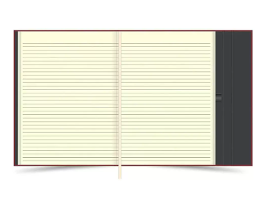 FIS Magnetic Folder Italian PU Cover with Writing Pad, A5 Size, Ivory Paper, Single Ruled, 96 Sheets with Gift Box, Maroon Color - FSMFEXNBA5MR