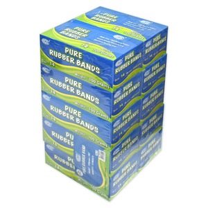 10 Boxes FIS Pure Rubber Bands, Size 14 Yellow - FSRB10014