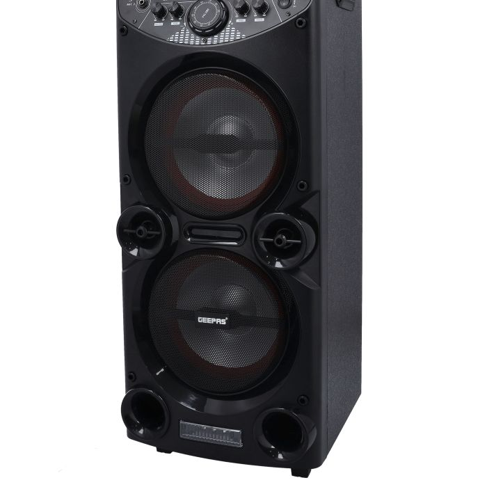 Portable Rechargeable Bluetooth Speaker With 15" Touch Screen, Remote & Mic GMS11166 Geepas
