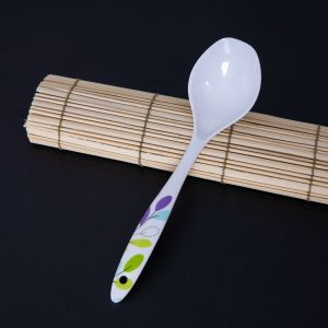 Royalford Melamine Serving Spoon - Melamine - White - 20 cm