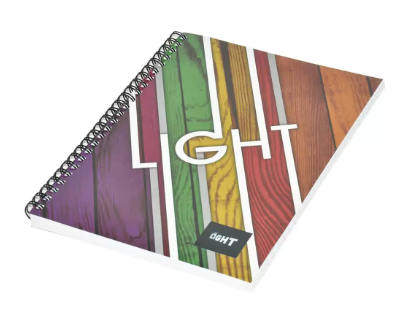 10-Piece Light Spiral Soft Cover Notebook Single Ruled (100 Sheet) A5 Size - LINBA51603S