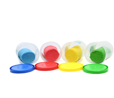Nova Color Play Dough And Mold Set, 4 Assorted Colors (Red,Blue, Green,Yellow) With 10 Molds For Designs -KRMCNC-4155