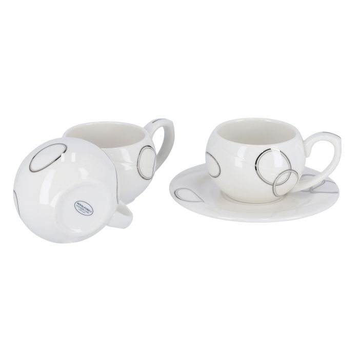 New Bone China Cup & Saucer Set Royalford RF4310