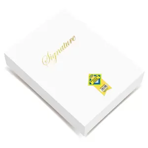 FIS FSCL18222 Italian PU Material Cover without Window Signature Book with Gift Box (Brown, 240 x 340mm)- 18 Sheets