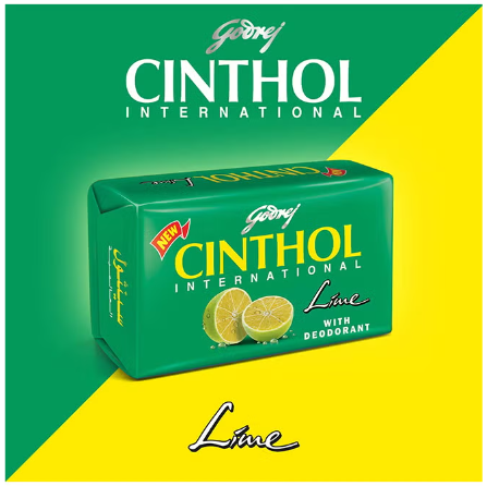 Cinthol Bar Soap 99.9% Germ Protection Lime (With Deodarant) 175g