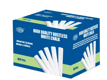 Fis Dustless White Chalks, Box Of 100 Pieces