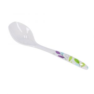 Royalford Melamine Serving Spoon - Melamine - White - 20 cm