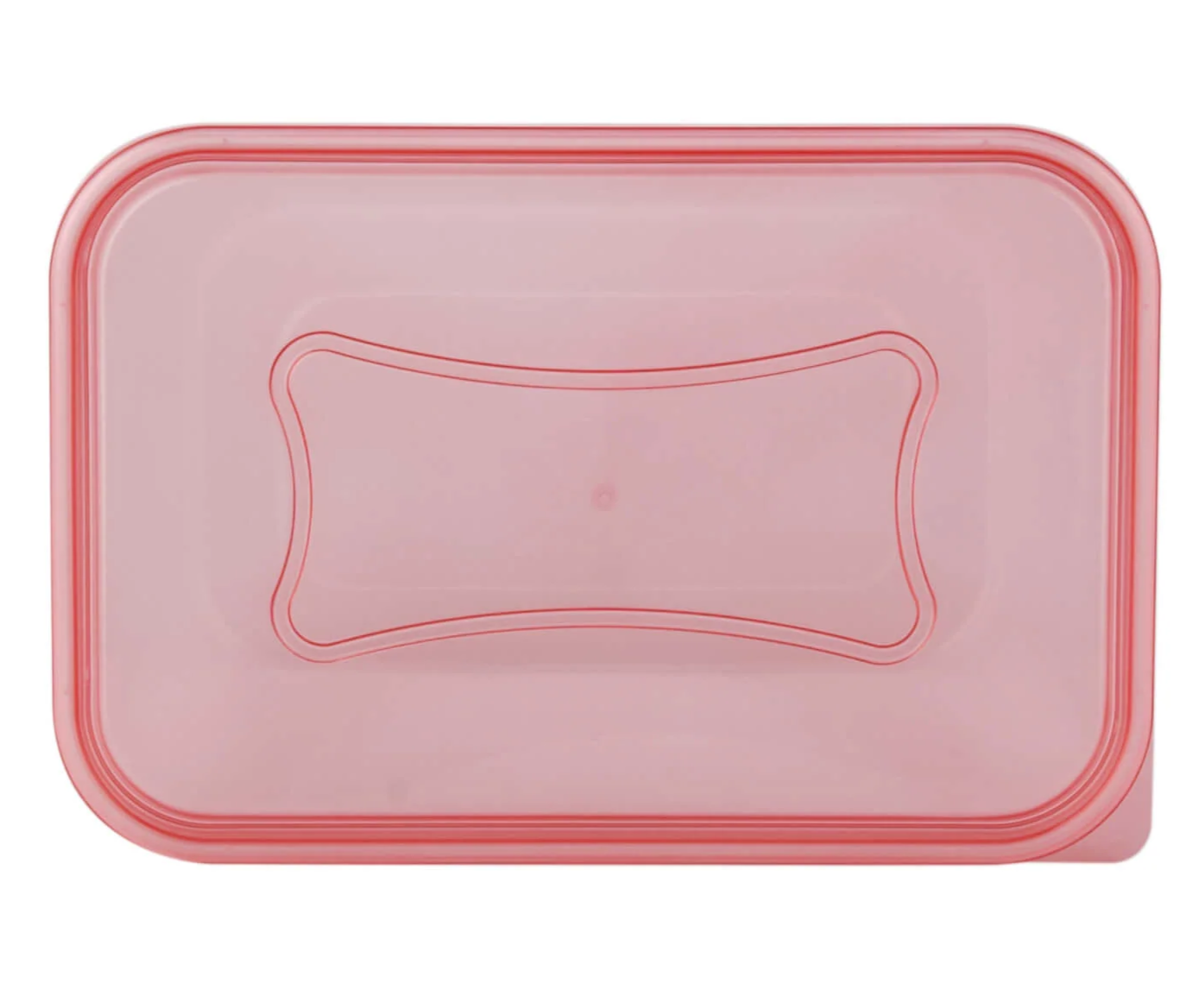 Clear Rectangular Heavy Duty Microwave Container with Color Lids 5 Pieces