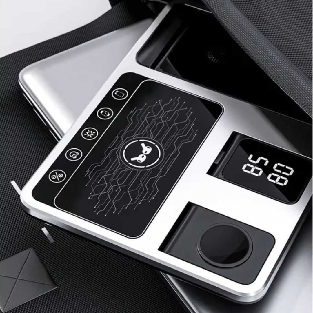 Green Lion 4 in 1 Wireless Charging Station 15W - Black