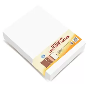 FIS Folder Italian PU Cover with Writing Pad, Ivory Paper, Single Ruled, 80 Sheets with Gift Box, Brown Color, 24 x 32 cm - FSGT2535PURBR