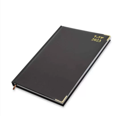 FIS A4 Diary 2023 Arabic/English (Golden Corners) Chocolate - FSDI42AE23CH