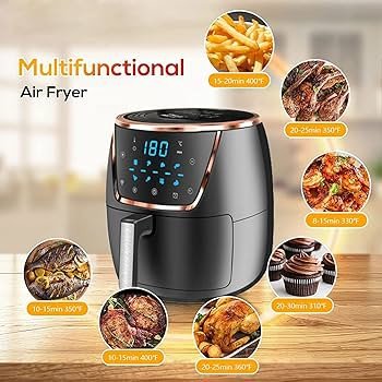 XL Digital Air Fryer with 1.2KG, Anti Stick, with Rapid Air Convection Technology (Suitable for 3-5 People) 4 L 1500 W AF400-B5 Black