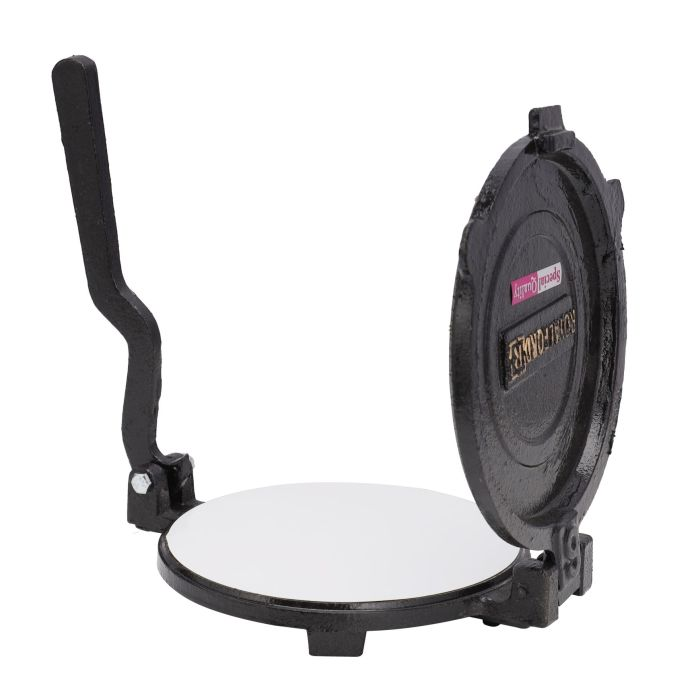 Mica Plate Chapati Press, Heavy Cast Iron Body, RF11167 | 20cm Non-Stick Plate | Anti-Skid Heavy Base | Indian Roti/ Chapati Press For Tortilla, Roti, Chapati