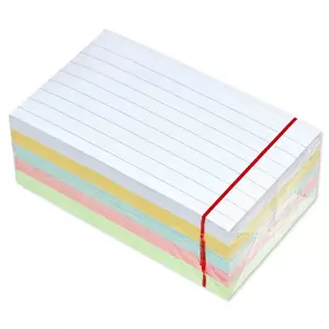 FIS Sticky Note Pad, 3X5 inches, Pack of 5, Ruled 5 Assorted Pastel Color -FSPO3X5RP5C