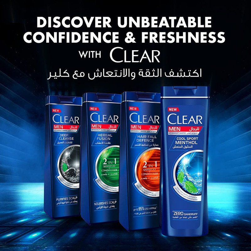 Clear Shower Fresh Men's Shampoo for All Hair Types, 400ml