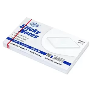 FIS Sticky Note Pad, 3X5 inches, Pack of 12, Ruled Pastel White -FSPO3X5RPWH