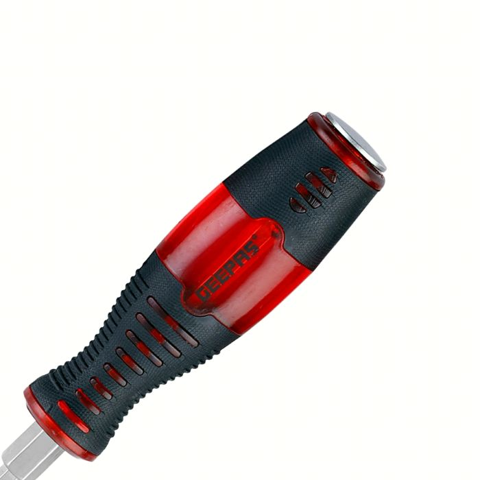 6pcs Screwdriver Set With Case - 6 Screwdrivers, 3 Slotted & 3 Phillips With Ergonomic Handles And High Grip Textured Panels For Comfortable Usage