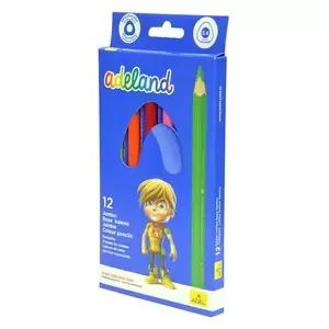 Adel Jumbo Trio Color Pencils Long, Pack of 12 Colors - ALCK2117510110