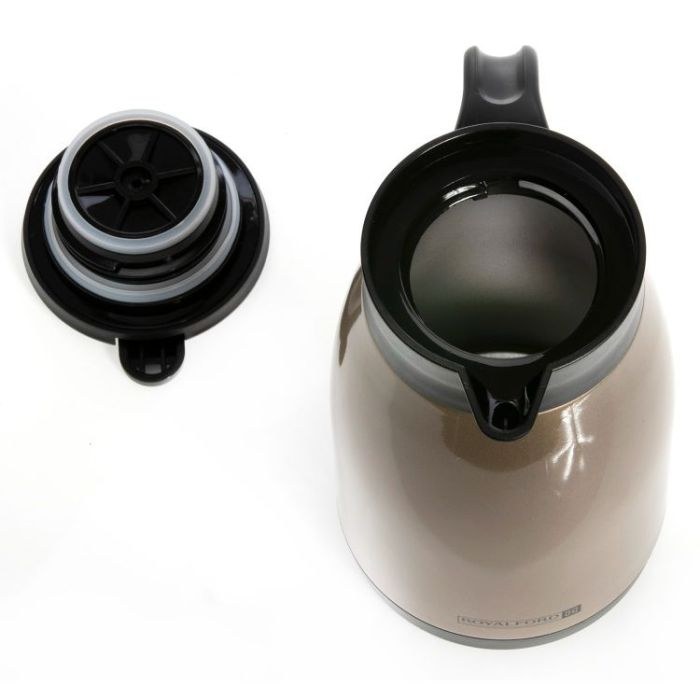 Royalford RF8304 1L Insulated Vacuum Thermal Flask - Portable Double Walled Stainless Steel Vacuum Isolating Jug For Tea, Coffee, Hot & Cold Drinks | Lightweight & Leak Resistant Insulated Travel Mug 