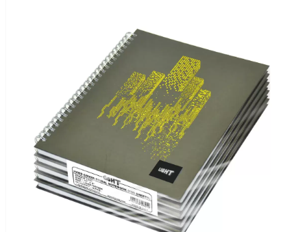 Light LINBS1081806 Spiral Hard Cover Single Line Notebook (Pack of 5 Pcs X 100 Sheets), 10X8in