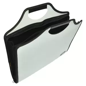FIS Document Bag With Handle White/Black Color, A4 Size - FSPG1317