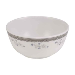 Royalford Melamineware 375" Bowl Floral - Melamine - White