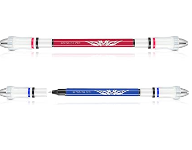 2 Pieces Pen Spinning Mod Spinning Pen V11 Non Slip Coating Pen Rotating Ballpoint Pen Balance Pen for Student Games Writable Rotating Pen