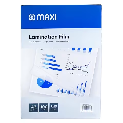 Maxi A3 Lamination Film – 125 Micron, 100 Sheets