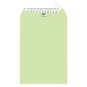 FIS Color Envelopes Peel & Seal, Pastel Colors, Pack of 50 Pcs. Green Color, 10 x 7 Inch, 80 GSM - FSEC8033PG50