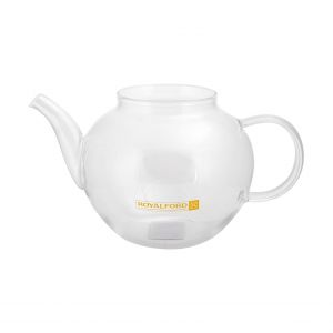 Royalford 1200 Ml Glass Tea Pot With Strainer - Glass - Clear