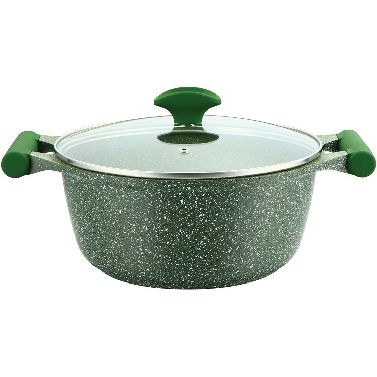 Prestige 28cm Casserole w/lid Granite Non Stick - Aluminium - Green