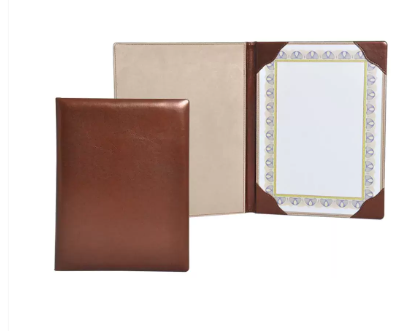 FIS Executive Italian PU Certificate Folders with A4 Certificate and Gift Box