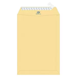FIS Manila Envelopes Peel & Seal, Ribbed, Pack of 50 Pcs. 10 x 7 Inch, 90 GSM - FSME9033PR50