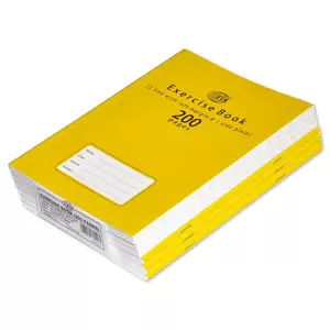 FIS® EXERCISE BOOK 200 PAGES, 2 LINE, 1 SIDE - PLAIN, Size 16.5 x 21 cm, Pack of 6