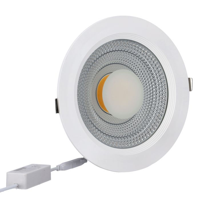 Geepas GESL55075 Round Slim COB Light 25W - Downlight Ceiling Light | Natural Cool White 6500K | Long Life 50,000 Burning Hours | Ultra Slim | 1 Years Warranty