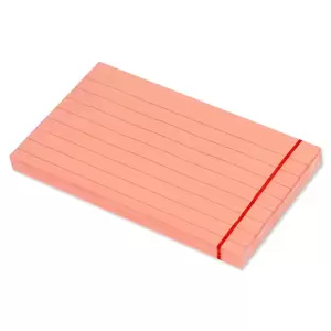 FIS Sticky Note Pad, 3X5 inches, Pack of 12, Ruled Neon Pink -FSPO3X5RNPI