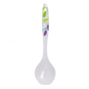 Royalford Melamine Serving Spoon - Melamine - White - 20 cm