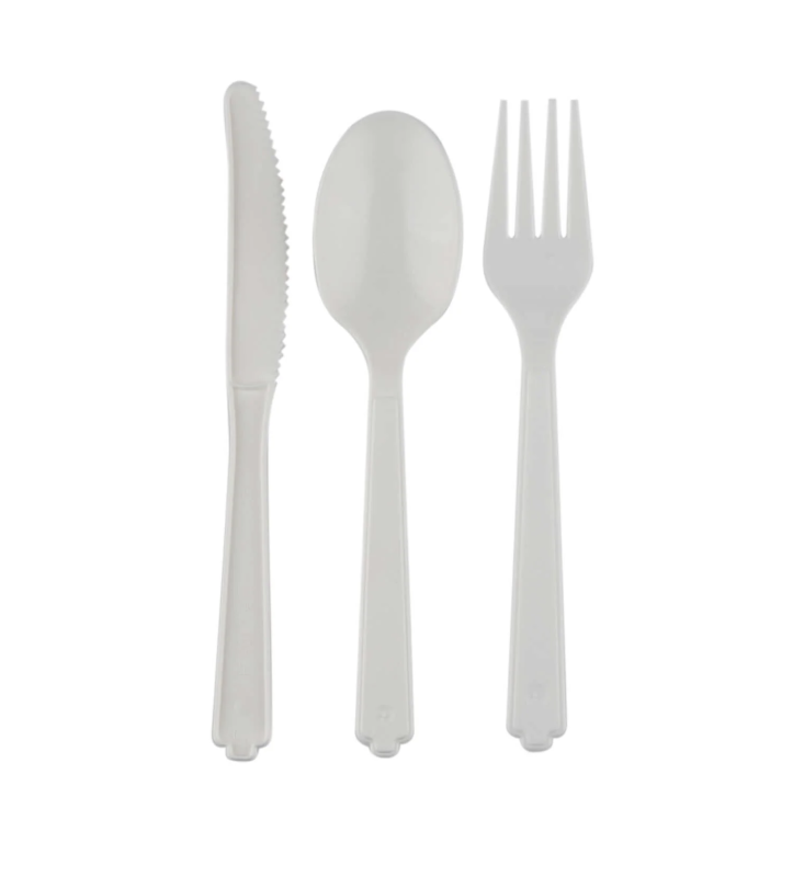 Medium Duty White PP Cutlery Set 400 Set