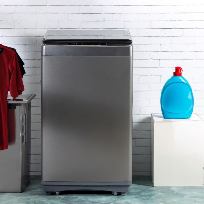 Geepas 8 KG Fully Automatic Washing Machine- GFWM8823SX| Fully Digital Control And Automatic Top Load Washing Machine|8 Wash Programs With Strong Pulsator| Metallic Grey