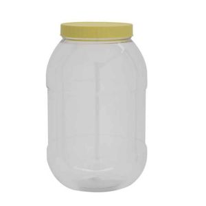 Royalford 5L Round Pet Jar With Cap - Bpa Free, Plastic - Clear - 5 LITER
